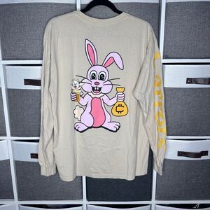 Carrots by Anwar Carrorts Cokane Rabbit Long Sleeve Shirt Size Large